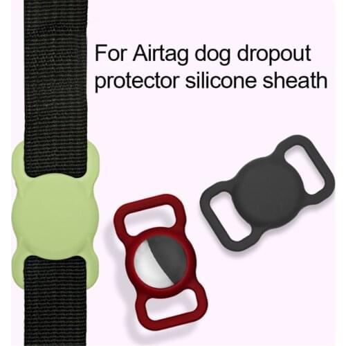 Flash Protective Sleeve Soft Cover For Airtags Locator Anti-lost Keychain Pet Belt Child Silicone Case For Apple Airtag Trackers