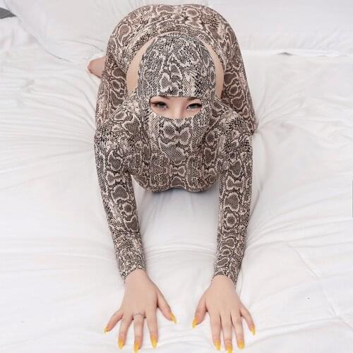 Women Sexy Lingerie Set Sex Games Erotic Cosplay Snake Print Push Up Sexy Hip Pencil Pants With Crop Tops Sets Exotic Dancewear