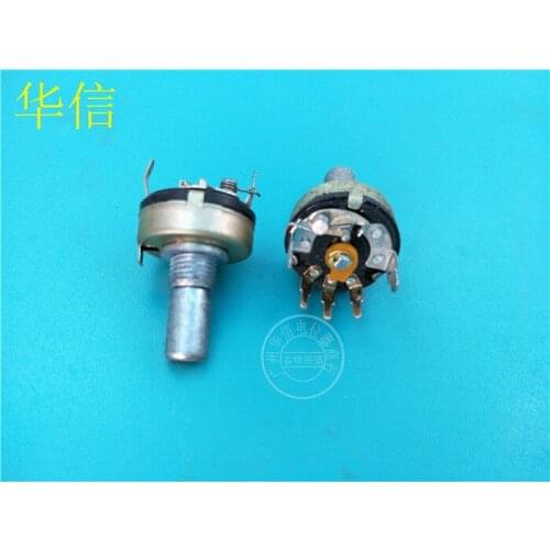 10pcs 172-type Single Potentiometer B1K with Switches / Curved legs / Handle Length 15MMF