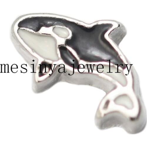 10pcs whale fish floating charms for glass locket Min amount $15 per order mixed items,FC-065