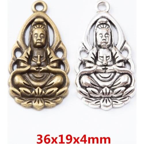 10 pieces of retro metal zinc alloy Buddha pendant for DIY handmade jewelry necklace making 7042