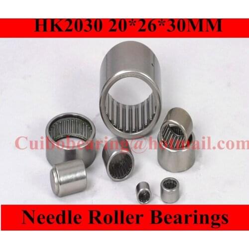 Free shipping 2Pcs HK202630 HK2030 87941/20 Drawn Cup Type Needle Roller Bearing 20 x 26 x 30mm