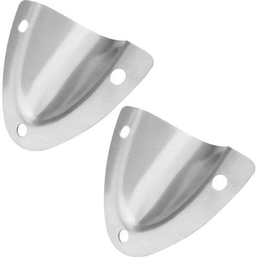 2pcs High Polished 316 Stainless Steel Clamshell Vent / Wire Cover Clam Shell Vent for Boat UV and Weather Resistant
