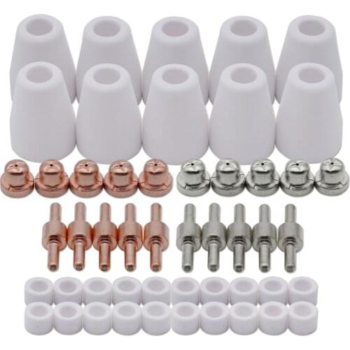 50pcs Plasma Cutting Consumables Nickel Plated (Standard) Fit Cut40 50 with Plasma Cutter Torch PT31 JG40 WSD-LG40
