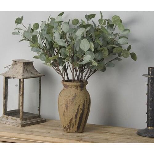 65cm Artificial Plants Hair pulp Eucalyptus leaves For Wedding Home Decoration Fake Plants Party Garden Table Decor