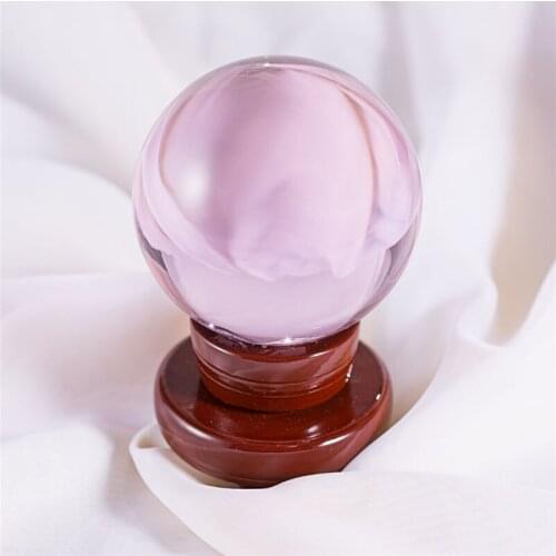 80mm Pink K9 Glass Ball Crystal Globe 8cm Glass Sphere Home Romantic Personalised Decoration Accessories Modern