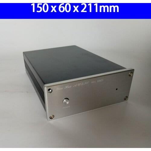 KYYSLB 1506DAC 150*60*211mm Aluminum Amplifier Chassis Box House DIY Enclosure with Feet Switch Amplifier Case Shell