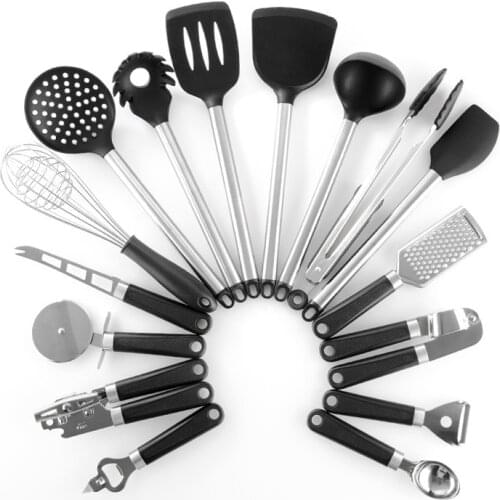 Non-Stick Cooking Tools Silicone Stainless Steel Gadgets Rools Kitchen Accessories Set