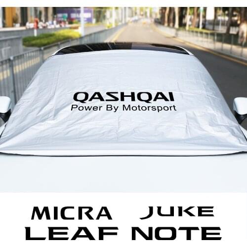 Car Windshield Sunshade Sun Winter Snow Cover For Nissan Qashqai J10 J11Juke Note Rogue Micra Tiida Leaf Teana Auto Accessories