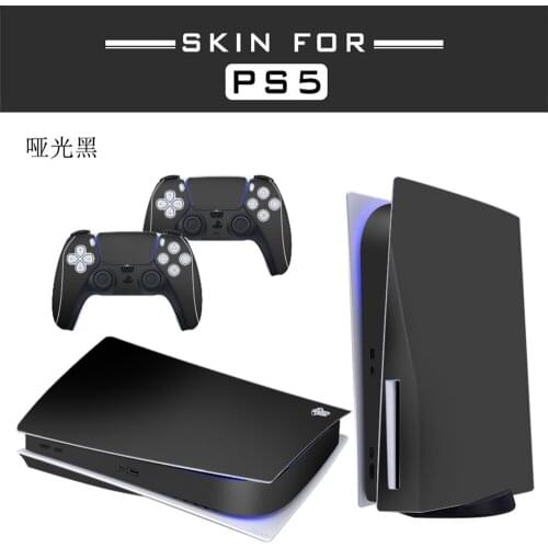 Black Style PS5 Disc Edition Skin Sticker for Playstation 5 Console & 2 Controllers Decal Vinyl Protective Skins Style 1