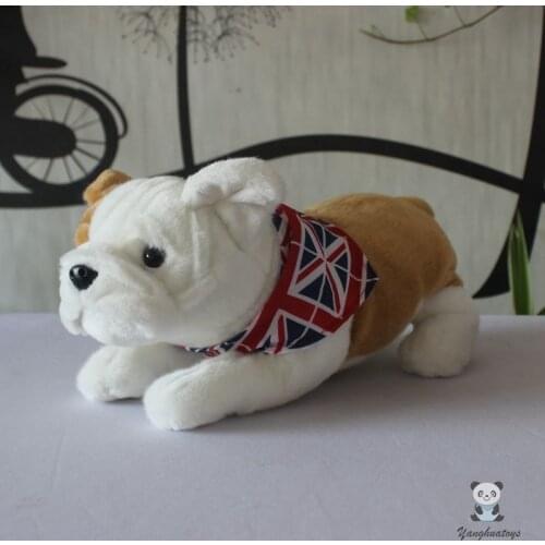 Children Birthday Gifts Stuffed Toys Soft Real Life England Bulldog Dolls Model Present For Girlfriend