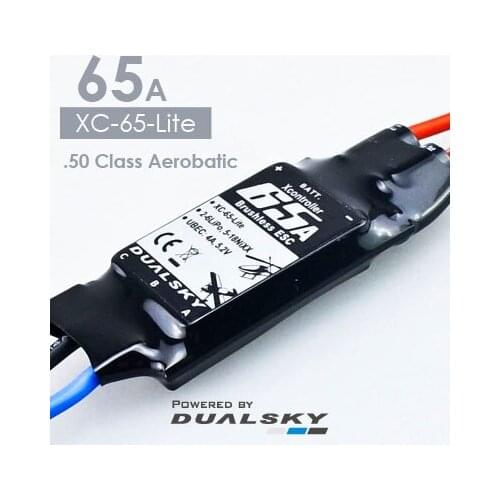 Dualsky Ultralight XC-65-Lite with UBEC 65A Brushless Electric Speed Control for RC Airplanes