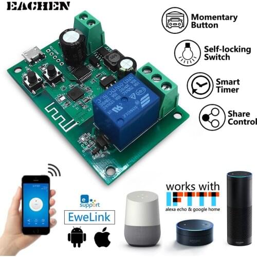 Ewelink WiFi Wireless Smart Switch Relay Module Smart Home Remote Control DC 5-32V App Alexa Google home Nest IFTTT