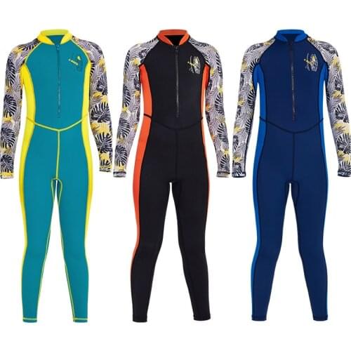 Lycra Wetsuit Childrens Surfing Rash Guards kids Snorkeling Swimsuit Long sleeve Full Skin Diving Suit Anti-Jellyfish swimwear