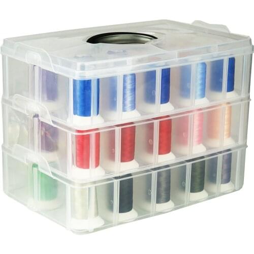 Hot Selling 120D/2 40WT 1000m/cone polyester embroidery thread with 61pcs/kit+plastic box +DHL Free shipping