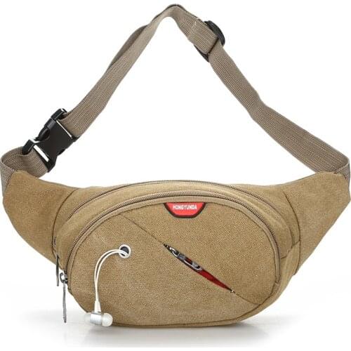 New hot Canvas Women Belt Bag Sports phone Fanny Pack Run Chest bag Banana Waist Bag Travel Men Organizer Shoulder Crossbody Bag