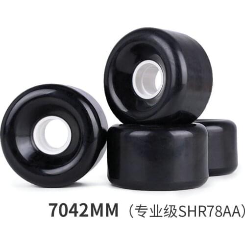 Professional SHR78AA Skateboard Wheels Pu 4pcs Longboard Black Wheels 7042mm Fish Board Wheels Dropshipping
