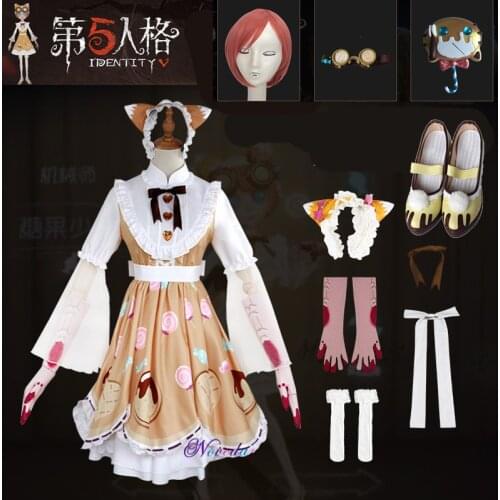 Game Identity V Mechanic Tracy Reznik Cosplay Costume Candy Maid Dress Women Girls Gothic Lolita Dresses for Halloween Party