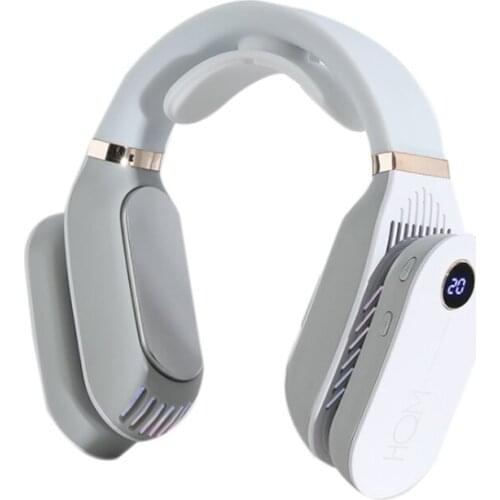 Mini Portable Air Conditioner Neck Fan Rechargeable Small Bladeless Fan Cooling USB Silent Fan Air Cooler