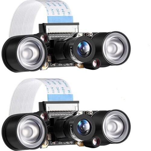 2 Sets for Raspberry PI Camera Module 5MP OV5647 1080P Video Webcam Sensor Infrared Night Vision Camera Module