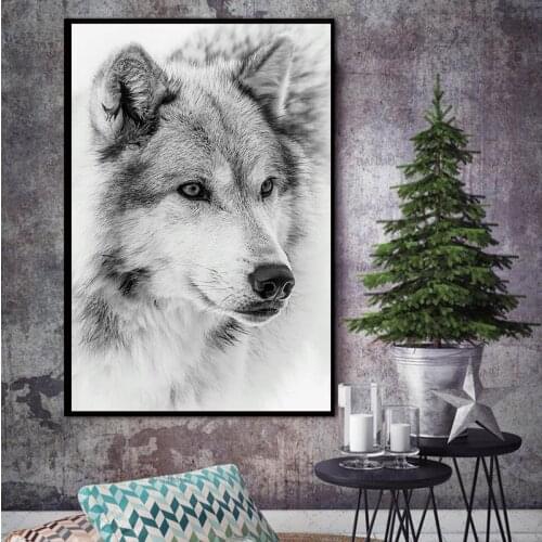 MUTU Watercolor Wolf Wall Art Canvas Painting Nordic Posters And Prints Wall Pictures For Living Room Home Decor Freeshipping