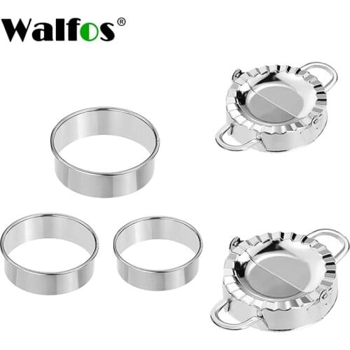 WALFOS 5pcs Stainless Steel Dumpling Tool Set Dumpling Press And Cutter Dumpling Mold