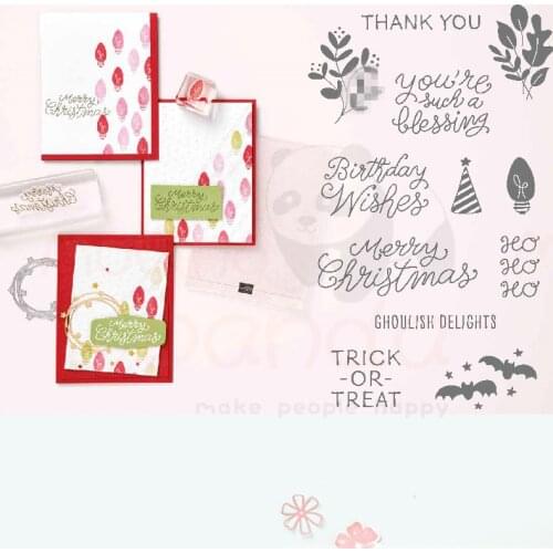 2021 New Merry Christmas Leaves Clear Stamps and Metal Cutting Dies Sets For DIY Craft Making Greeting Card Scrapbooking Album