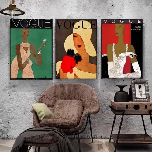 Poster Popular Fashion Retro Sexy Woman Mural Nordic Modern Art HD Print Living Room Home Decoration