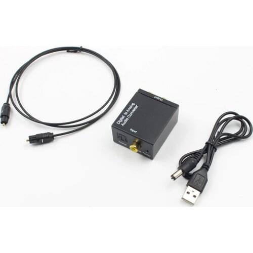 Digital to Analog Audio Converter Optical Fiber Toslink Coaxial Signal to RCA R/L Audio Decoder SPDIF ATV DAC Amplifier Adapter