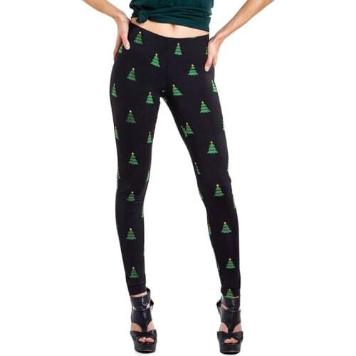 Christmas Leggings for Women Lady Casual Elasticity Skinny Printed Stretchy Pants Fashion All-match Leggings Trouser Legins Pant