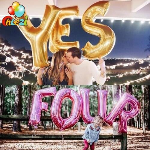 1pcs 40inch Gold Silver Letter Foil Balloon Pink Blue Large Alphabet Helium Balloons Wedding Birthday Party Decorations Shower