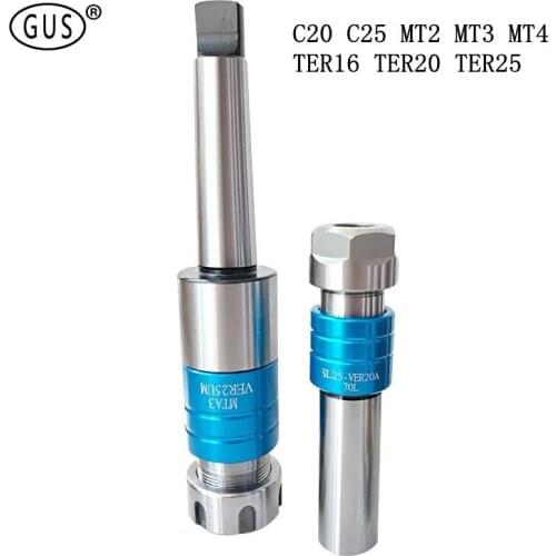 Telescopic handle C20 C25 MT2 MT3 MT4 TER16 TER20 TER25 Floating tap chuck , CNC lathe tap overload protection Torque Tap holder