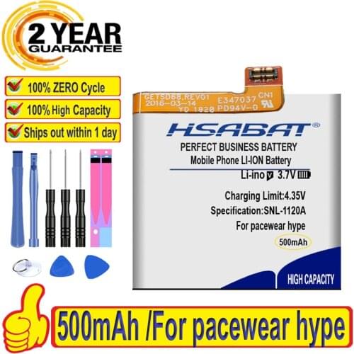 Top Brand 100% New 500mAh Battery for Pacewear Hype Batteries + free tools