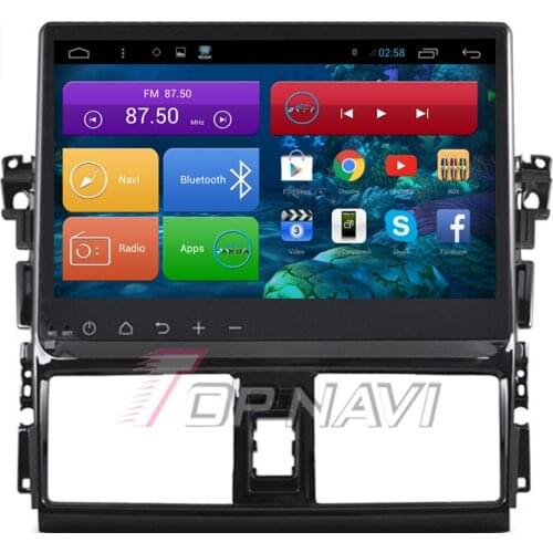Topnavi 10.2" Quad Core Android 6.0 Car GPS Navigation for Toyota Vios 2015 Autoradio Multimedia Audio Stereo,NO DVD