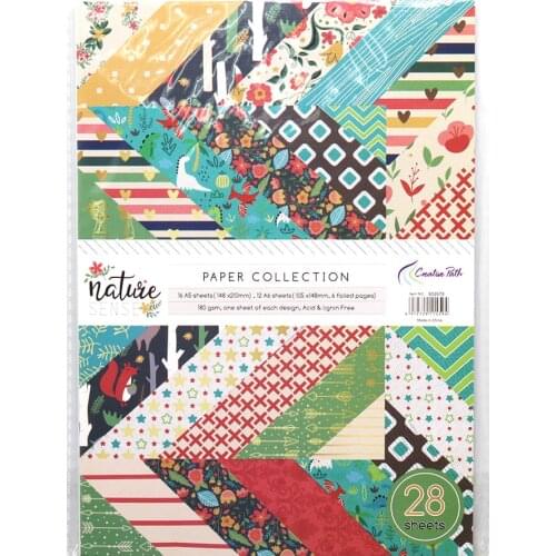 Creative Path A5 & A6 Scrapbooking Pattern Craft Designer Decorative Papers One Side Designs Background Origami Pack Acid Free