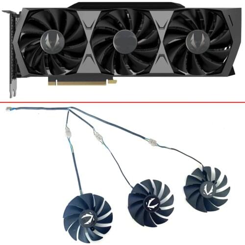 3PCS GA92S2U 89MM 4PIN 12V 0.46A RTX3080 GPU FAN For ZOTAC GeForce RTX 3070 3080 Ti 3090 AMP Holo Graphics Video Card Cooling