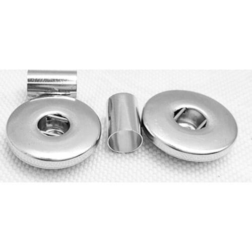 XH197 18mm single snap button plate jewelry pendant Necklace accessories