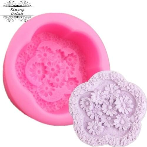 Xixing Silicone clay resin mold for decorative tools of flower shaped chocolate cake self-made polymer clay