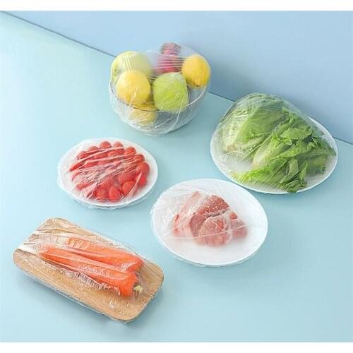 100PCS Reusable Durable Food Storage Covers for Bowls Elastic Plate Silicone Lid Covers Vacuum Bags For Kitchen Food Fresh Seal