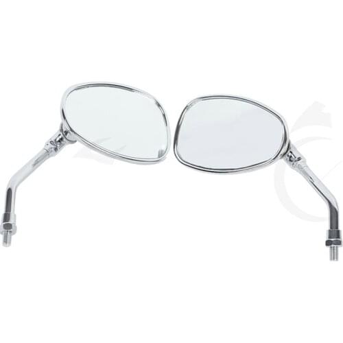 2X Chrome Aluminum Oval Rearview Mirror For Honda VTX 1300 C R S RETRO