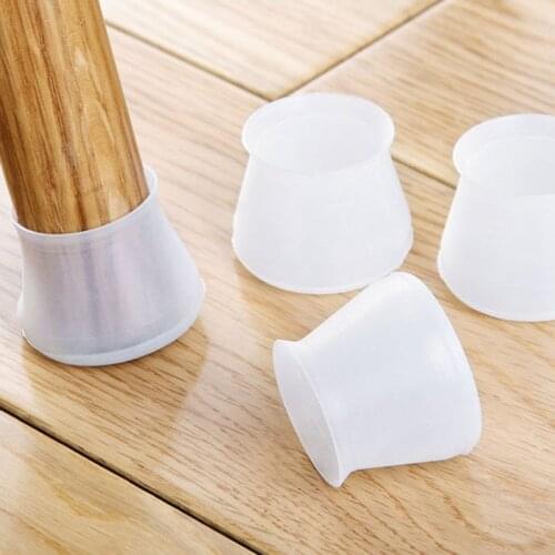 4pcs Table Chair Leg Silicone Cap Pad Furniture Table Feet Cover Floor Protector Non-slip Table Chair Mat Caps Foot Protection