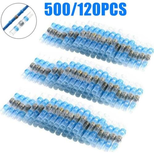 500/120PCS Solder Seal Wire Connectors Terminals - Heat Shrink Solder Butt Connectors - Automotive Marine Insulated