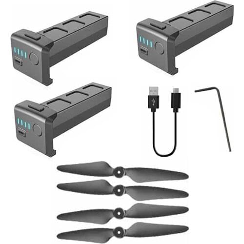 SJRC F7 Drone Battery 11.1V 2600mAh Original Accessories USB Cable Propeller Maple Leaf For F7 PRO GPS RC Quadcopter Spare Parts