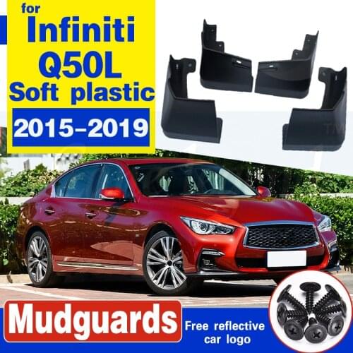 Car Mudguard Mud Flaps Fender Mudguards Splash Guard For Infiniti Q50L 2015 2016 2017 2018 2019 Splash Guards Front Rear wheel