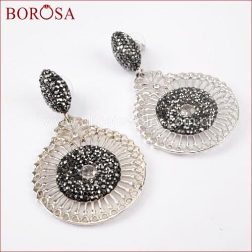Серьги с камнями BOROSA China At AliExpress