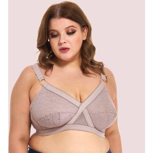 Womens Bra Wireless Comfortable Push Up Brassiere Sexy Lingerie Non-padded Bralette Underwear 80 85 90 95 100 105 110 B C D E F