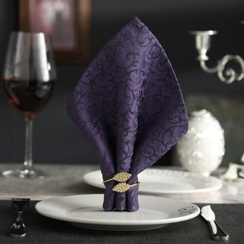 10PCS/Metal Napkin Two-leaf Clover Napkin Holder Gold Simple Style Napkin Ring Table Decoration Banquet Decoration
