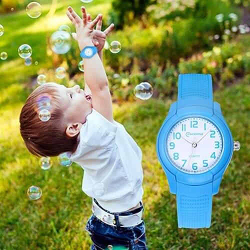 Kids Cute Waterproof Watch Round Dial Soft Silicone Strap Children Quartz Watches Sports Bracelet Children Gifts zegarek damski