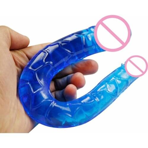 New Soft Lesbian Vagina Anal Butt Plug Massager Realistic Adult Dildo Sex Toys For Woman