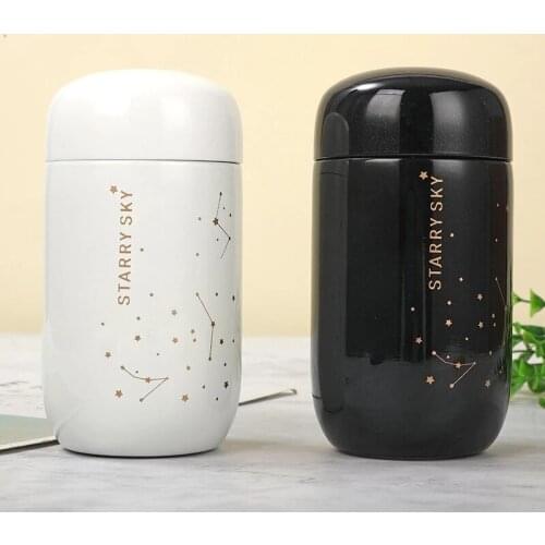 Quality Thermos Bottle Starry Sky Mini Small Capacity Leakproof Coffee Mug 304 Stainless Steel Vacuum Flask 200ML Thermo Bottle